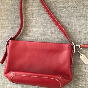 Coach Vintage Authentic Leather Red Mini Bag